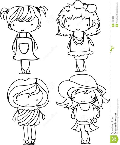 Cartoon Cute Girlvector Royalty Free Stock Image Image