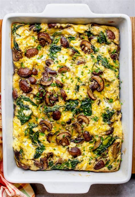 Glass and ceramic (earthenware) dishes work best for casserole cooking because they heat up quickly and evenly. Spinach Mushroom Breakfast Casserole - Two Peas & Their Pod