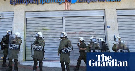 Protests In Athens Turn Violent In Pictures World News The Guardian