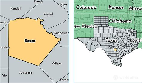 Bexar County Texas Map Of Bexar County Tx Where Is Bexar County