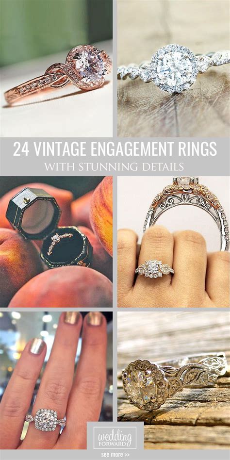 24 Vintage Engagement Rings With Stunning Details Vintage Engagement