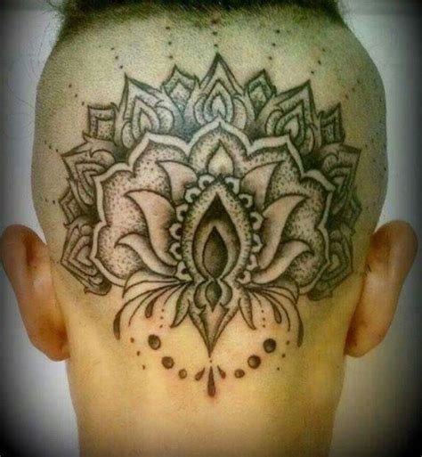 Head Mandala Neck Tattoo Tattoos Head Tattoos