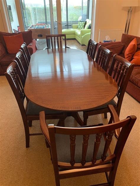 Mahogany Extending Dining Table And 8 Chairs In Tadcaster North