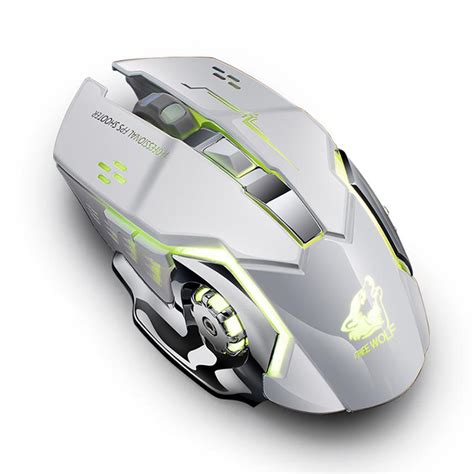 Wholesale Free Wolf X8 Wireless Gaming Mouse White From China