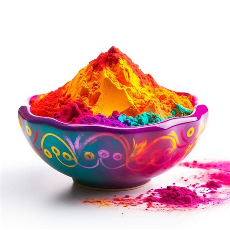 Premium Photo Colorful Traditional Holi Powder In Bowls Happy Holi