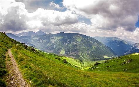 Pictures Poland Mount Kasprowy Wierch Tatras Trail Nature Mountains