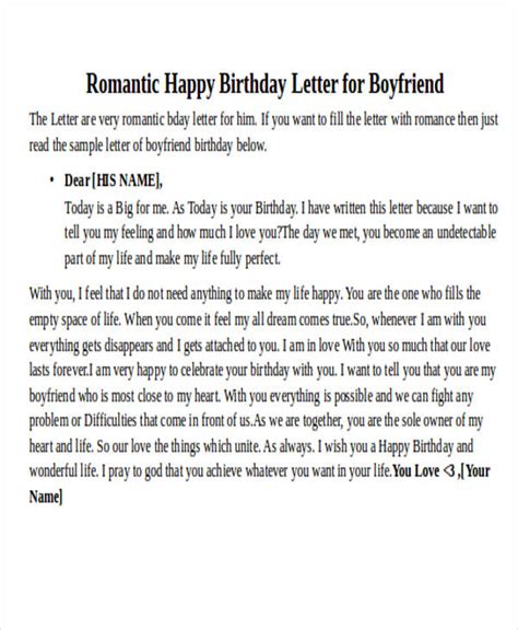 These love letter for boyfriend birthday will melt his heart like was and win. FREE 35+ Love Letter Templates in PDF | MS Word