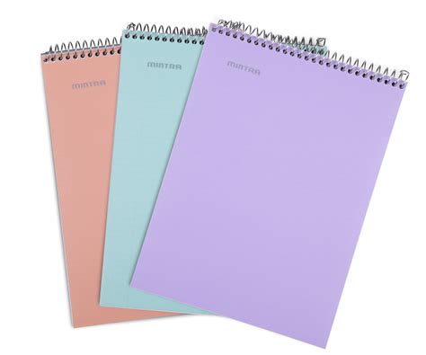Mintra Office Top Bound Spiral Notebooks 07640 Lavender Salmon
