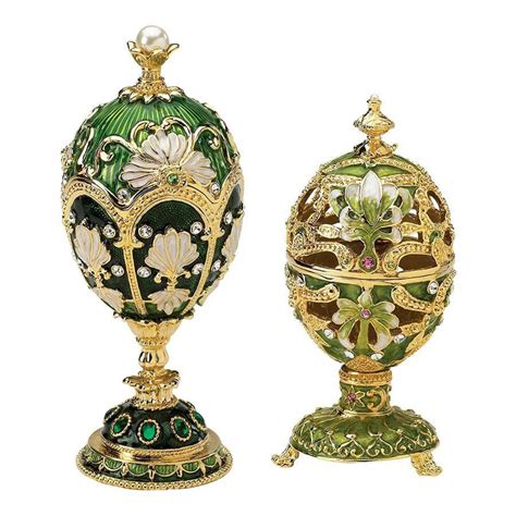 65 Russian Luxury Petroika Collection Faberge Style Enameled Eggs