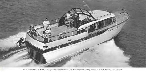 1956 46 Chris Craft Constellation Vintage Boats Boat Classic