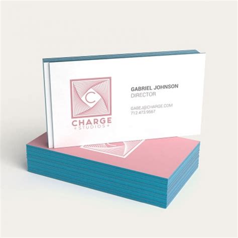 Painted Edge Business Cards 44 Color