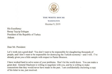 Additionally, basic letter formats like a business letter template can work efficiently for formatting your letter of recommendation. 'Don't be a fool!': Trump threatened Turkish president in letter - POLITICO