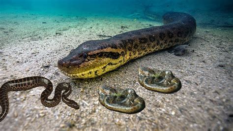 Giant Anaconda Captured With 3 Small Kids Underwater In 2020 Giant