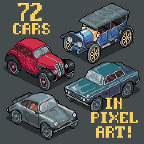 72 Cars In Pixel Art Sergio Silvarto On Artstation At