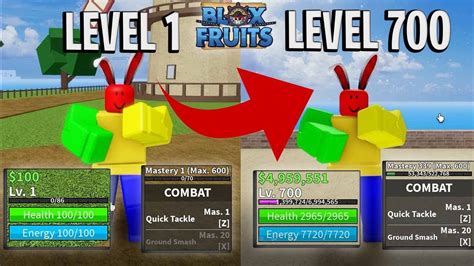 I Reached Level 700 Starting As Over Noob To Pro With Combat Blox