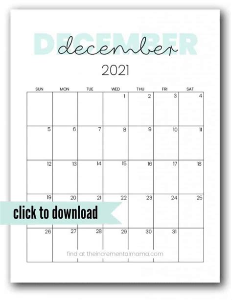 Customise and print calendar 2021 : Cute 2021 Printable Calendar (12 Free Printables)