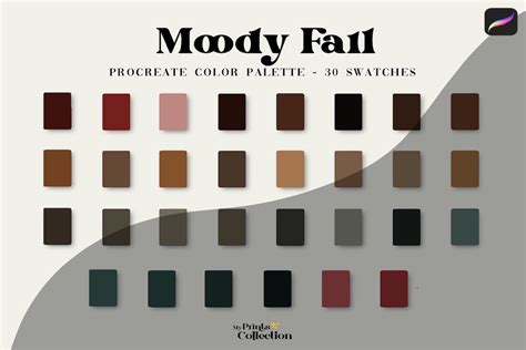 Moody Fall Color Palette Procreate Palette Procreate Swatches In Hot Sex Picture