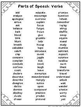 Whomever who, that, which adjectives and adverbs prepositions effective writing. Parts of Speech Lists - Nouns, Adjectives, Verbs, Adverbs ...