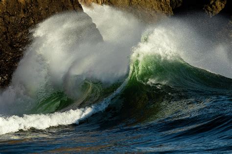 Waves Crashing Over Rocky Shore Cape Photograph By Panoramic Images