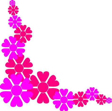 Flower Border For Girls Clip Art At Vector Clip Art Online