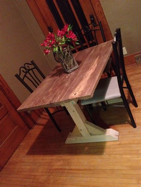 Diy Harvest Table With Reclaimed Walnut Tabletop Harvest Table