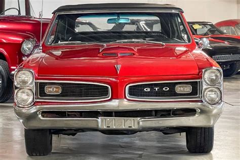 1966 Pontiac Lemanstempest Red Convertible Gto Options Added Black