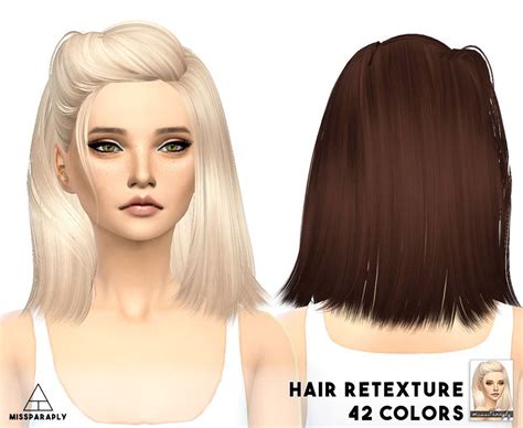 Retexture Of Skysims Hair By Missparaply Lovely Sims 4 Sims Hair
