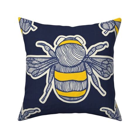 Home And Garden Bees Bees Bumblebee Honey Bee Throw Pillow Cover W