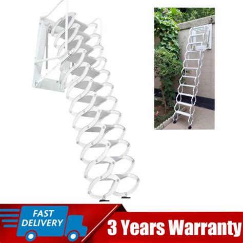 Wall Mounted Folding Ladder Loft Stairs Attic Folding Ladder Al Mg