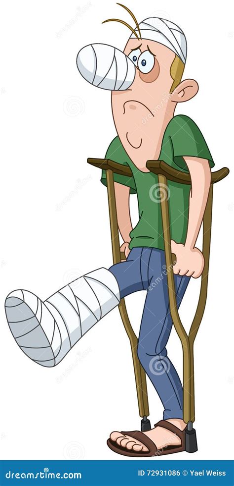 Injured Man Stock Vector Illustration Of Pain Clipart 72931086