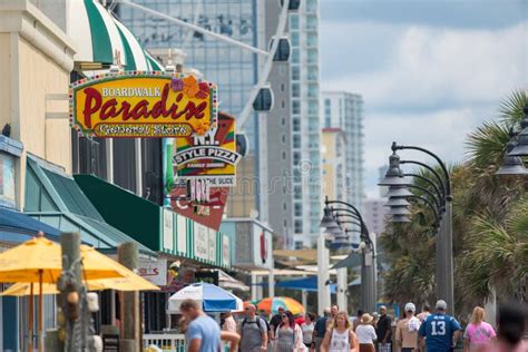 Stores On Myrtle Beach Boardwalk Usa Editorial Stock Image Image Of