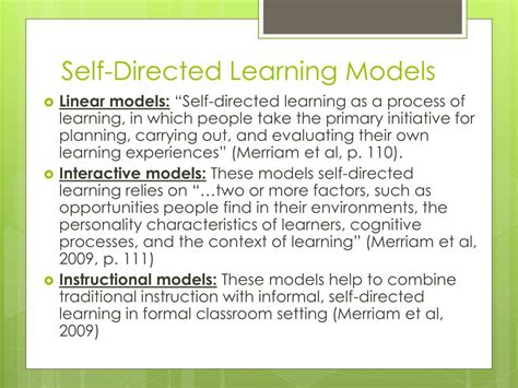 PPT - Self-Directed Learning PowerPoint Presentation, free download - ID:5258992