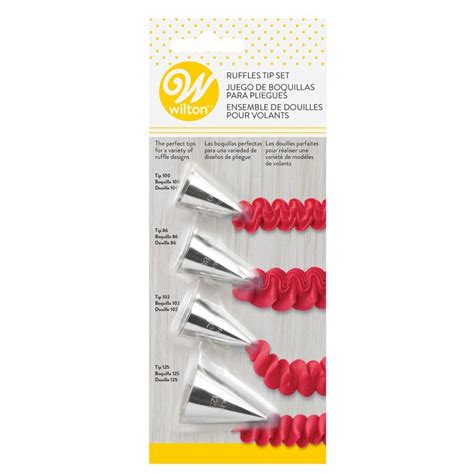 Wilton Ruffle Decorating Tip Set No 86 No 100 No 102 And No 125