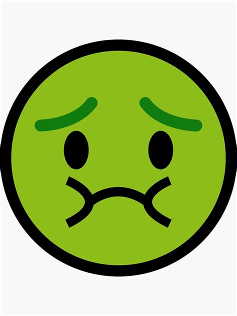 Sick Emoji Sticker By Feelklin Redbubble