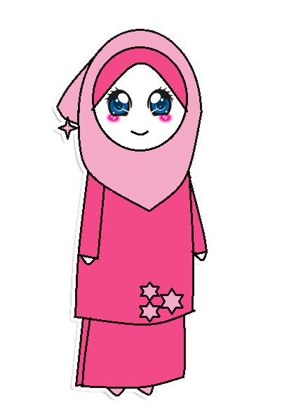 Royalty Magic Freebies Doodle Muslimah Baju Kurung