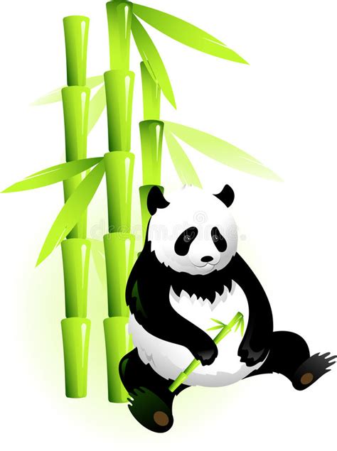 Panda En Bambou Illustration De Vecteur Illustration Du Ours 10222692
