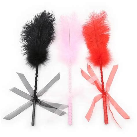 Adult Games Bird Feather Clit Ticklers Slave Flogger Fetish Feather