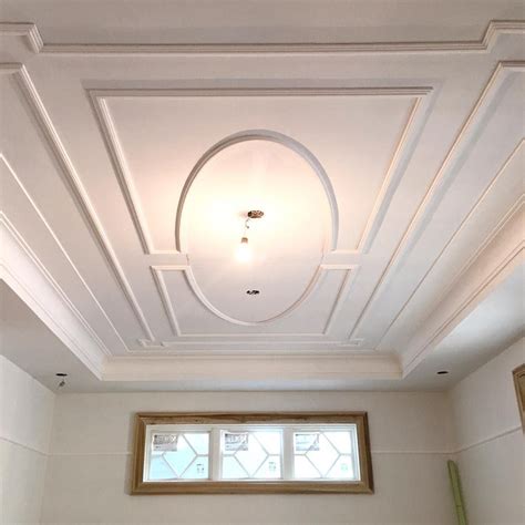 Plaster Moulding Is Completed On This Dining Room Ceiling Emdesign