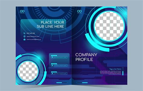 Technology Company Profile Cover Template 21670560 Vector Art At Vecteezy