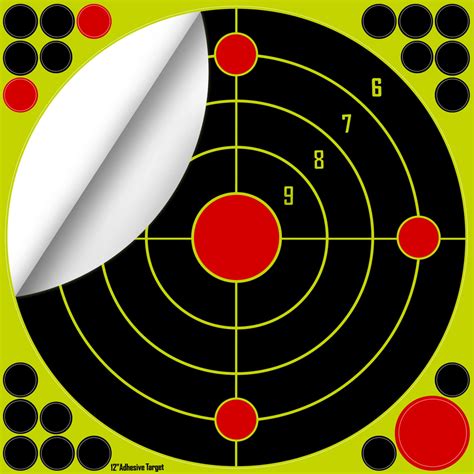 Shooting Targets 7 Inch And 12 Inch Adhesive Shooting Targets Reactive