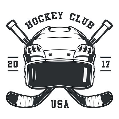 Free hockey helmet vector download in ai, svg, eps and cdr. Hockey Helmet Emblem Stock Illustration - Download Image Now - iStock