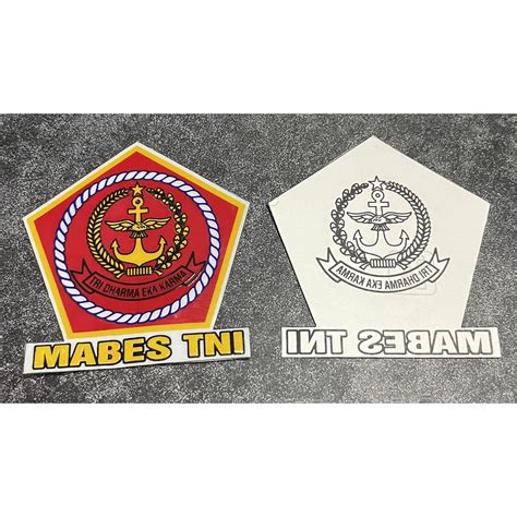 Jual Stiker Mabes Tni Tempel Dalam Sticker Mabes Tni Stiker Mobil