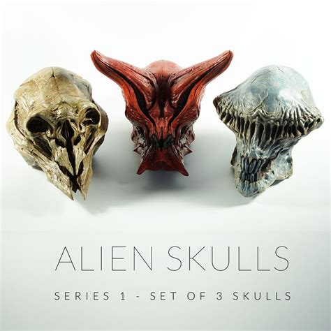 Alien Skulls Series 1 Dom Qwek Art