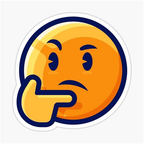 Thinking Emoji Thonker Sticker By Farhadaali Redbubble