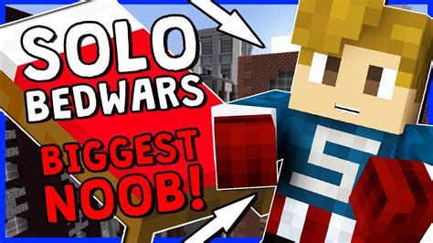 The Biggest Noob In Bedwars Minecraft Minigame Solo