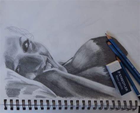 Pencil Drawing Of Women Lying Down Original Pencil Drawings Pencil