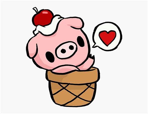 Pig Cerdito Bonito Kawaii Love Easy Kawaii Cute Animal Drawings