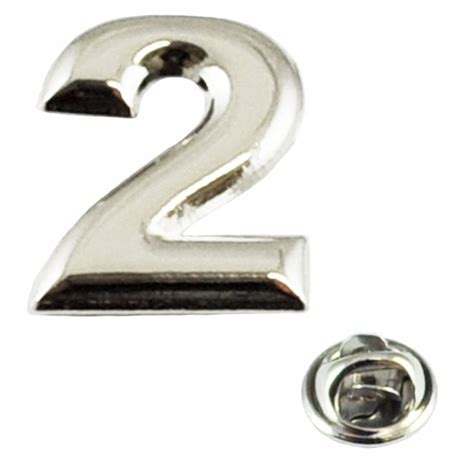 Number 2 Lapel Pin Badge From Ties Planet Uk