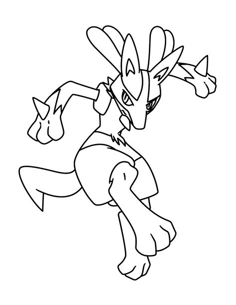 Lucario Coloring Page Coloring Home