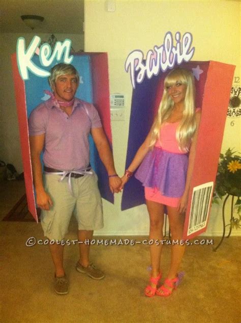 Hands Free Barbie And Ken In A Box Couple Costume Couples Costumes